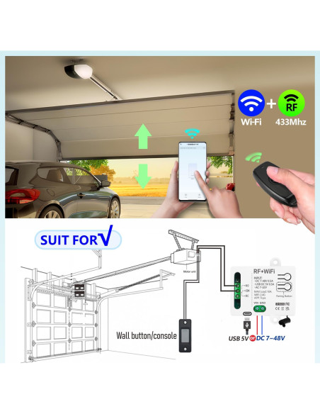 Interruptor Inteligente WiFi DieseRC TY-1CH 1 Canal con Control Remoto