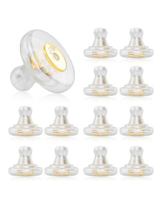 Resortes de Silicona Hipoalergénicos JUNCHONG 12 PCS Oro