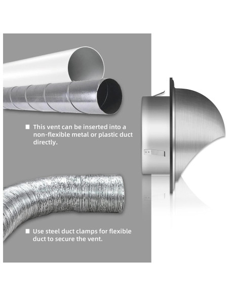 Cubierta de Ventilación Redonda 10 cm Acero Inoxidable FRESH SPEED