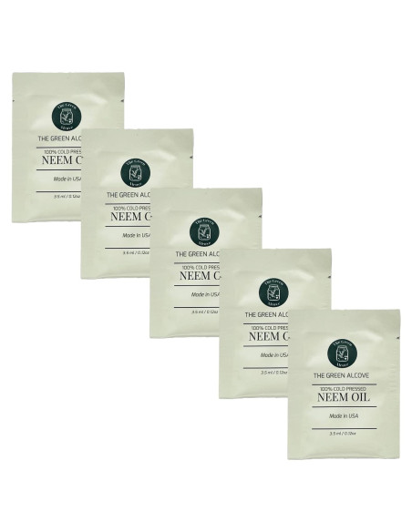 Recarga de Spray de Aceite de Neem 100% Puro - 5 Paquetes de 3.5 ml