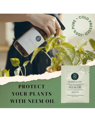 Recarga de Spray de Aceite de Neem 100% Puro - 5 Paquetes de 3.5 ml