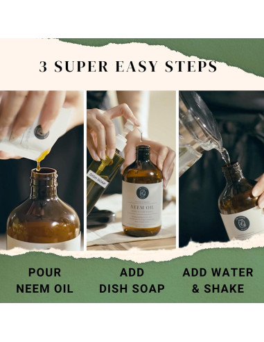 Recarga de Spray de Aceite de Neem 100% Puro - 5 Paquetes de 3.5 ml