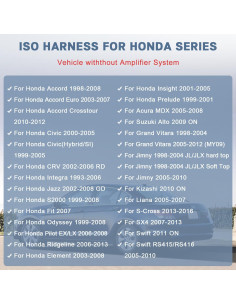 Adaptador de Arnés de Radio ISO Fiegromech para Honda y Suzuki 2