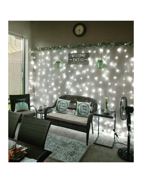 Luces de Cortina LED Lighting EVER 3x3m 306 LEDs Blanco Frío