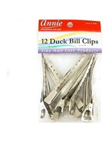 Clips de Pico de Pato Annie - 12 Unidades, Alta Calidad