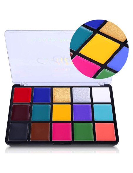 Pintura Facial y Corporal UCANBE 15 Colores Aceite Hipoalergénica