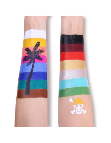 Pintura Facial y Corporal UCANBE 15 Colores Aceite Hipoalergénica