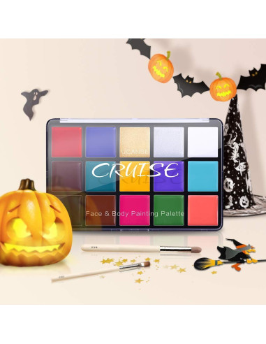 Pintura Facial y Corporal UCANBE 15 Colores Aceite Hipoalergénica