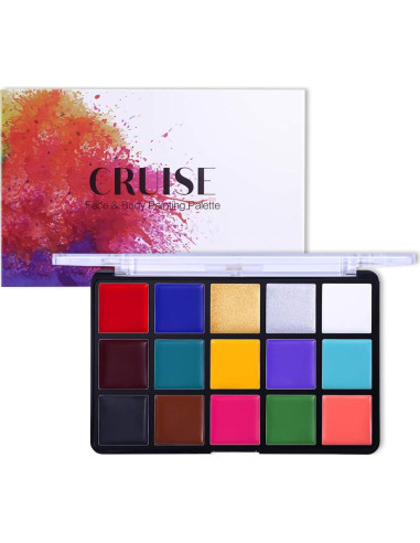 Pintura Facial y Corporal UCANBE 15 Colores Aceite Hipoalergénica