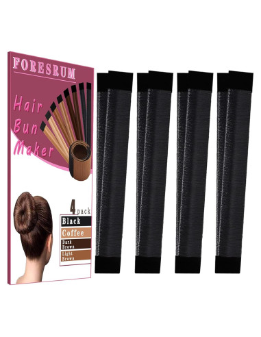 4 Accesorios para Cabello Donut FORESRUM - Hacedor de Moño