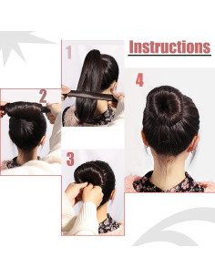 4 Accesorios para Cabello Donut FORESRUM - Hacedor de Moño 2