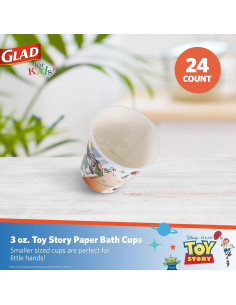 Vasos de Papel Desechables Glad Toy Story 24 Unidades 89.79 ML 2