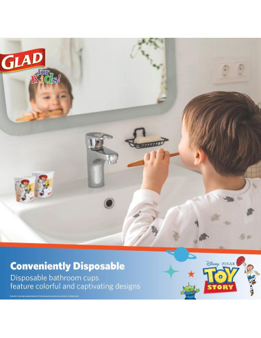 Vasos de Papel Desechables Glad Toy Story 24 Unidades 89.79 ML