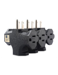 Adaptador de Enchufe de 3 Vías Cable Matters Negro 15A 1875W