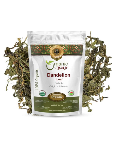 Hoja de Diente de León Orgánica Entera 454g - Organic Way