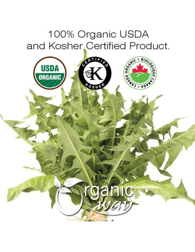 Hoja de Diente de León Orgánica Entera 454g - Organic Way