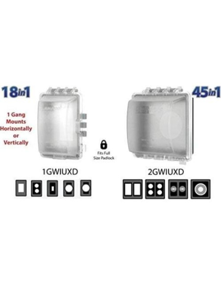 Cubierta Eléctrica 2 Gang Sealproof a Prueba de Climas