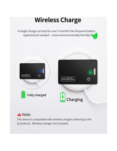 Rastreador Bluetooth FVJ Air-Tag Recargable para iPhone