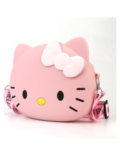 Bolso Cruzado Kawaii AQING Rosa con Lazo para Chicas 2