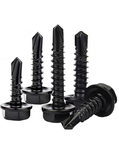 Juego de Tornillos Autoperforantes HVAKHVA Acero Inoxidable 410 380 Pzas