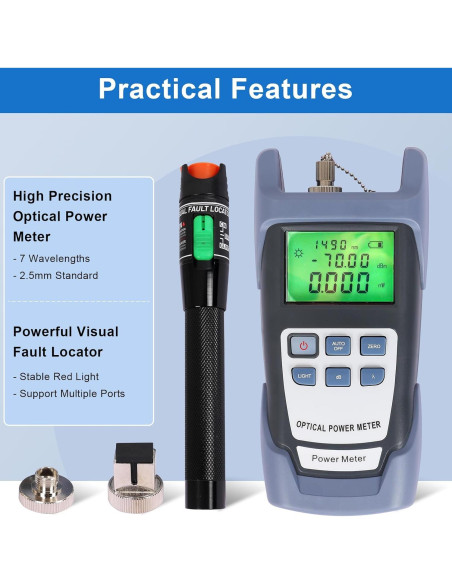 Probador de Cable de Fibra Óptica Goeco con Localizador de Fallas