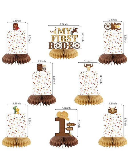 Decoraciones de Cumpleaños Rodeo NUTTYBASH para Niños