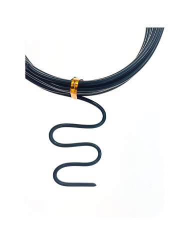 Alambre de Aluminio Flexible Yountiger 3mm Negro 5m para Manualidades