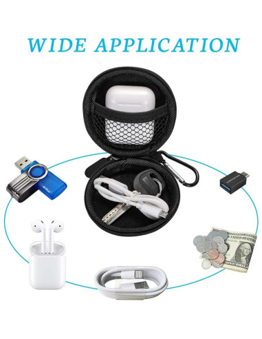 Funda para Auriculares SAVORI Negro con Rhinestone Brillante