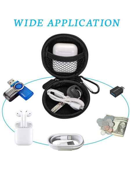 Funda para Auriculares SAVORI Negro con Rhinestone Brillante