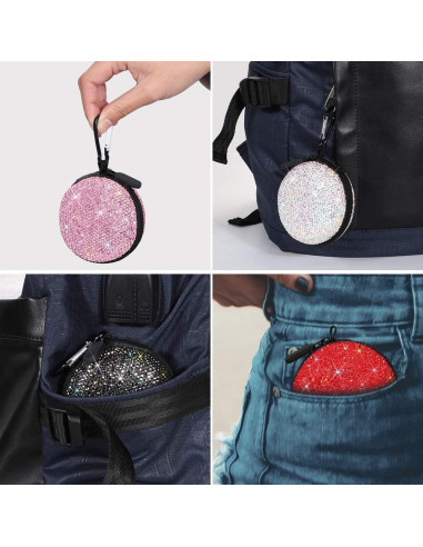 Funda para Auriculares SAVORI Negro con Rhinestone Brillante