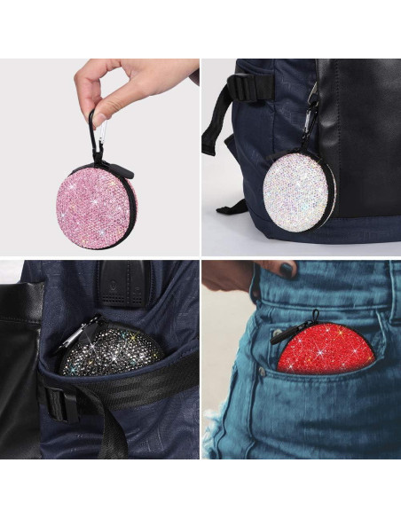 Funda para Auriculares SAVORI Negro con Rhinestone Brillante