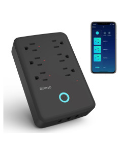 Enchufe Inteligente GHome P2-BK con 3 Regletas y 3 USB