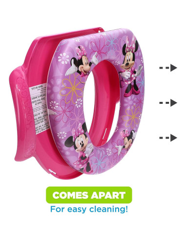 Asiento de Inodoro Suave Ginsey Minnie Mouse 34.29cm Rosa