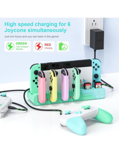 Dock de Carga para Controlador Switch MLIFEMFUL Animal Crossing