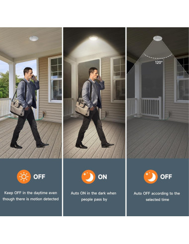 Luz de Techo LED ECOELER 16W con Sensor de Movimiento 19cm