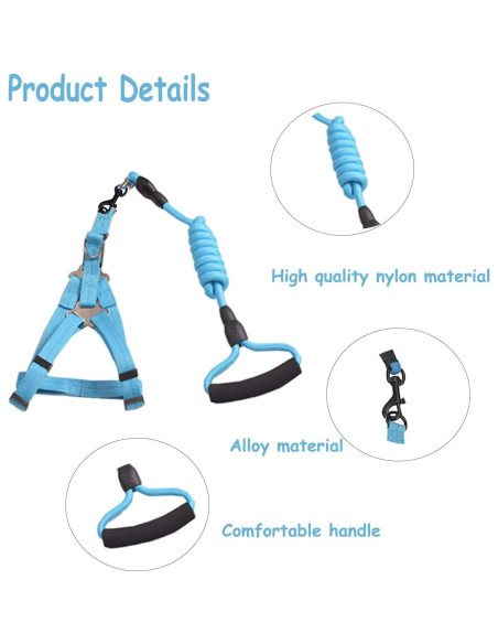 Arnés Ajustable para Cerdo Pequeño WoYous Rosa y Azul - 2 Piezas