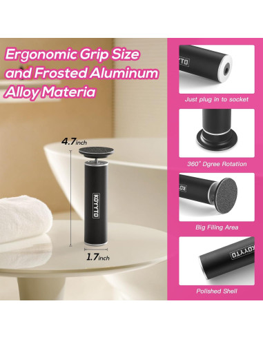 Lima de pies eléctrica KOYYTO con 60 discos de lija negra