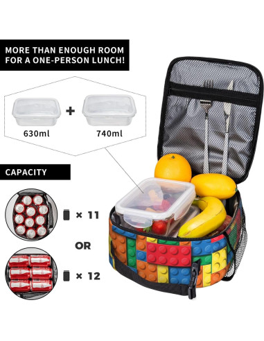 Caja de Almuerzo Aislada YANGZHI Colorida 10L 22x11x26cm