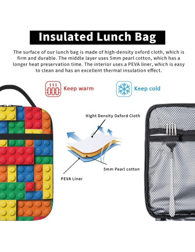 Caja de Almuerzo Aislada YANGZHI Colorida 10L 22x11x26cm