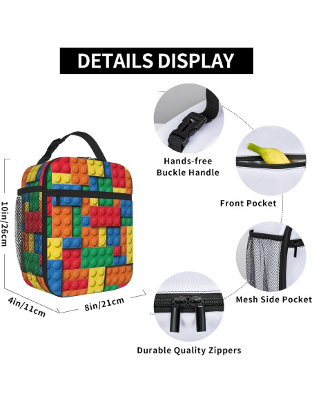 Caja de Almuerzo Aislada YANGZHI Colorida 10L 22x11x26cm