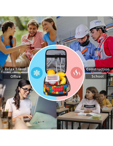 Caja de Almuerzo Aislada YANGZHI Colorida 10L 22x11x26cm