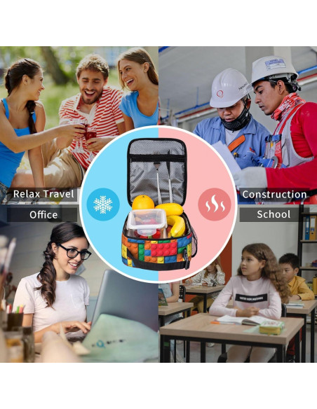 Caja de Almuerzo Aislada YANGZHI Colorida 10L 22x11x26cm