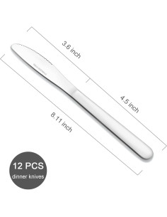 Juego de 12 Cuchillos de Cena Funnydin 20.6 cm Acero Inoxidable 2