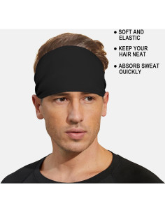 Diademas Deportivas VIMPEP Unisex Antideslizantes 4 Piezas 2