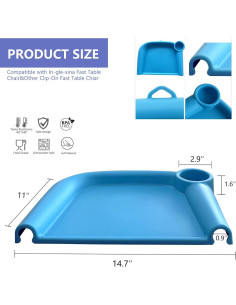 Bandeja de Comida de Silicona Failun para Bebés Azul - Apta para Lavavajillas 2