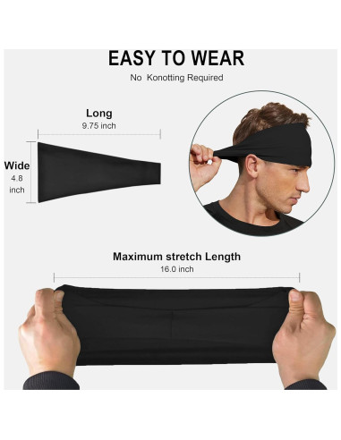 Diademas Deportivas VIMPEP Unisex Antideslizantes 4 Piezas