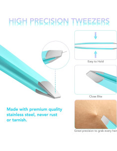 Juego de Pinzas y Cortauñas YHIT 8 Piezas Acero Inoxidable 2