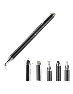 Bolígrafo Estilográfico Yacig 4-en-1 Capacitivo Negro