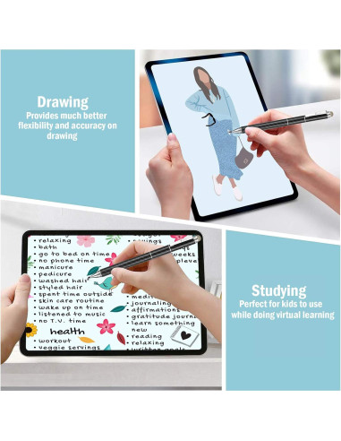 Bolígrafo Estilográfico Yacig 4-en-1 Capacitivo Negro