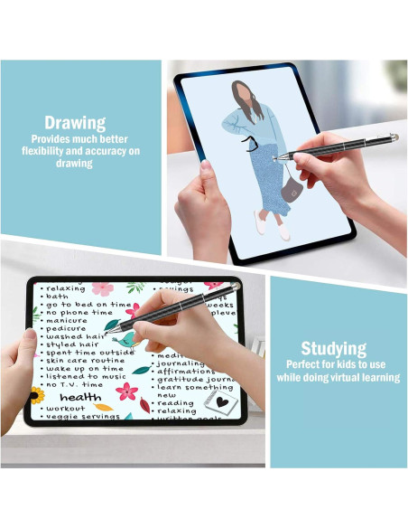 Bolígrafo Estilográfico Yacig 4-en-1 Capacitivo Negro